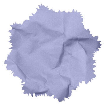 Purple Torn Crumpled Paper Texture Transparent PNG Isolated Wrinkled Kraft Paper Element