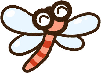 Hand Drawn Dragonfly Illustration
