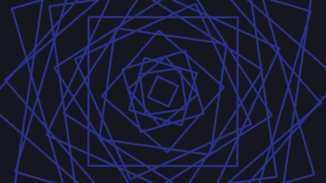 Geometric Spiral Lights in Abstract Purple Pattern Dance