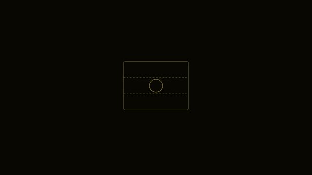 Minimalist camera viewfinder interface overlay with animated focus reticle and scanning lines for digital media production animation 4k