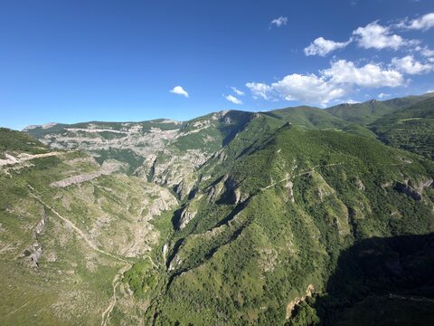 view of the mountains of South Armenia, Talev monastery valley 
