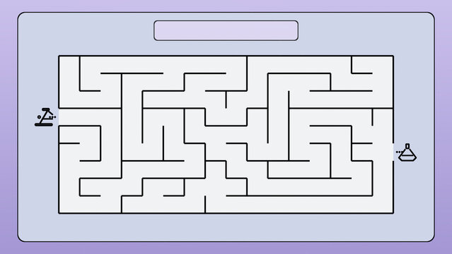 Printable rectangular maze worksheet with intersecting corridors and dead ends