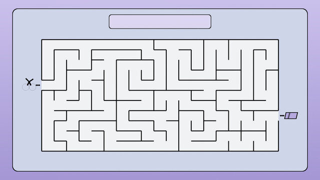 Printable Geometric Maze Worksheet with Start and Finish Marks