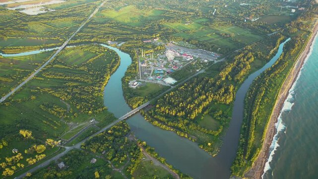 aerial view of the city