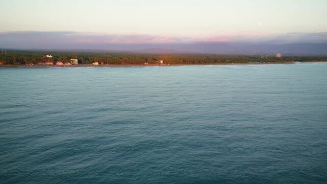 sunset over the sea