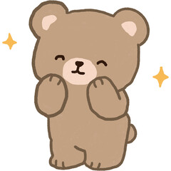 Hand Drawn Cute Bear Character Illustration  © 정원 조