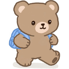 Hand Drawn Cute Bear Character Illustration  © 정원 조