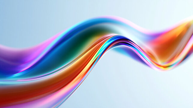 Abstract Colorful Fluid Wave Background with Dynamic Light