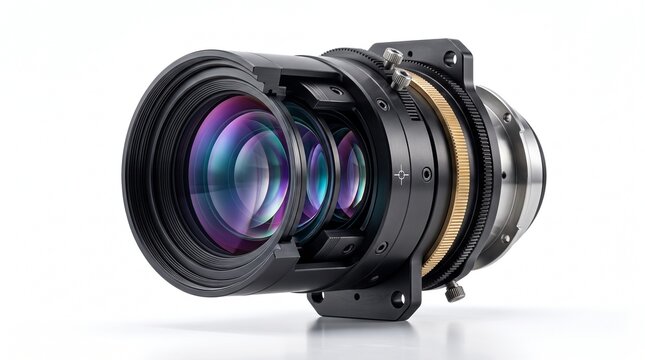 Cross Section Cutaway of Professional Camera Lens Assembly
