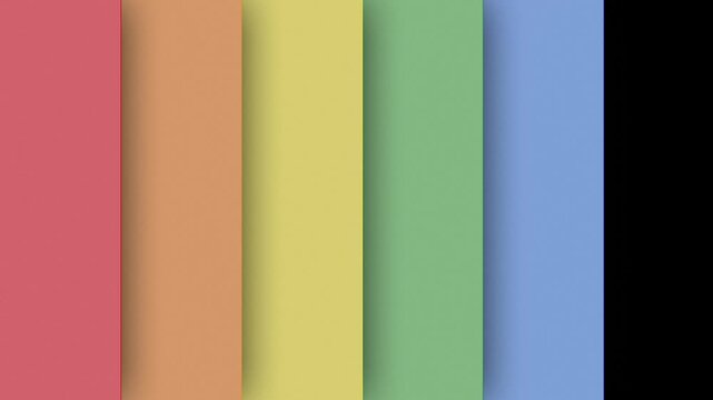Abstract LGBTQ Pride Rainbow Gradient Background with Vertical Sliding Panels and Modern Muted Color Palette