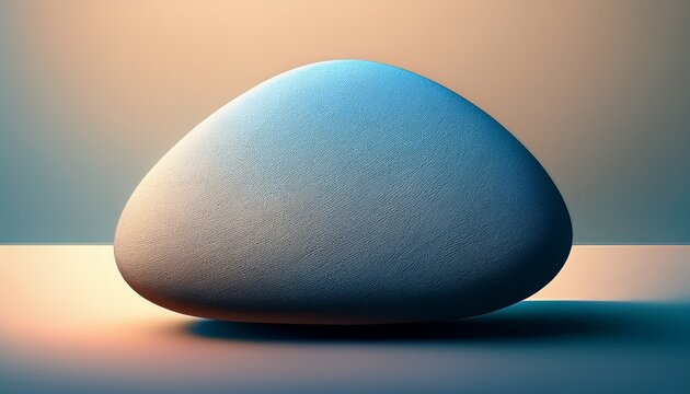 Clean Layered Pebble Illustration Focusing On Pure Essential Shape