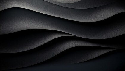 Fototapeta premium Abstract Dark Grey And Black Grainy Wave Background With Noise Texture