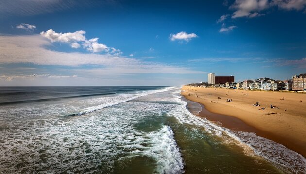 Belmar Beach Along The Jersey Shore In Monmouth County