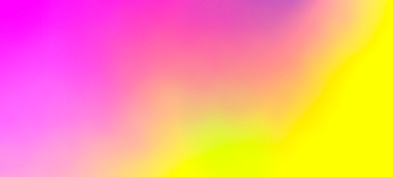 Magenta pink and yellow gradient background blending softly with green tone across wide banner surface design