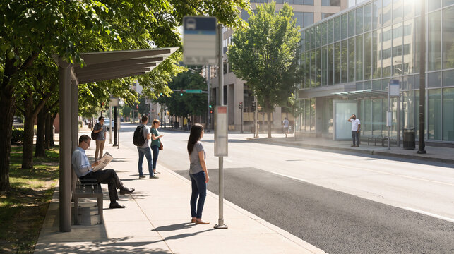 Heat Disparities Between Nearby Transit Stops on Shaded and Exposed Streets
