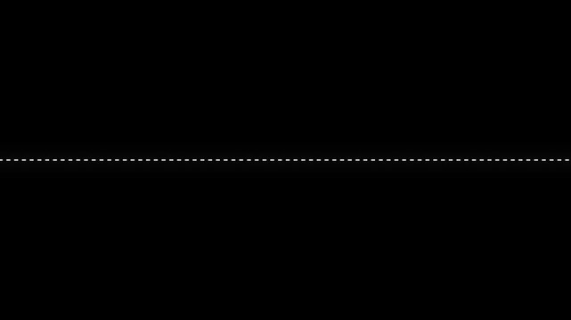 White Audio Waveform Pulse Line Animation on Black Background 4K
