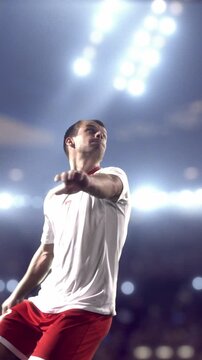 Close-Up of Soccer Player's Determined Expression