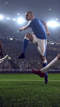 Soccer Player Running Solo with the Ball