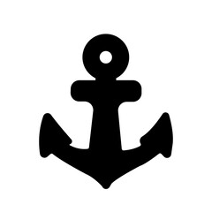 Anchor Silhouette Icon Vector © Artistianminds