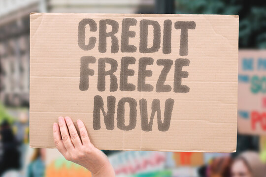"Credit Freeze Now" Protect against identity theft by freezing your credit. FREEZE. PROTECT. IDENTITY. THEFT. SECURE.
