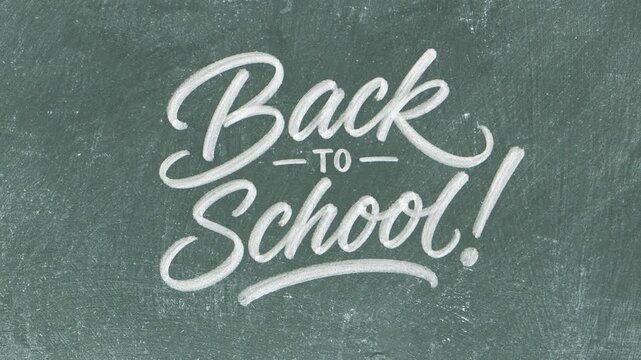 Back To School: Back to School Chalkboard Lettering Animation