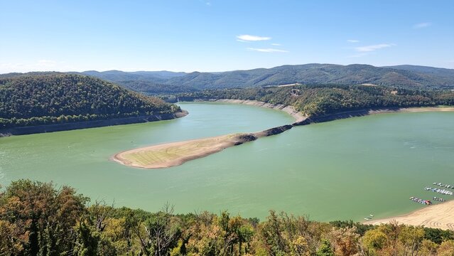 Around Lake Eder in August 2026   during low water