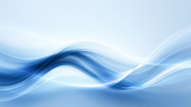 Abstract Blue Wave Modern Background Design with Copy Space