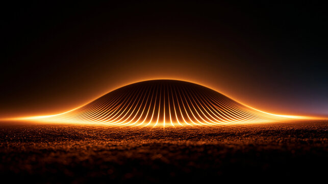 Glowing Digital Data Structure for Futuristic Technology Concept