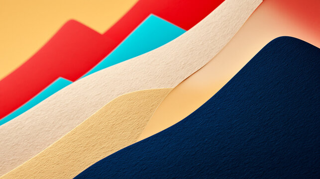Colorful Abstract Layered Paper Cut Craft Background