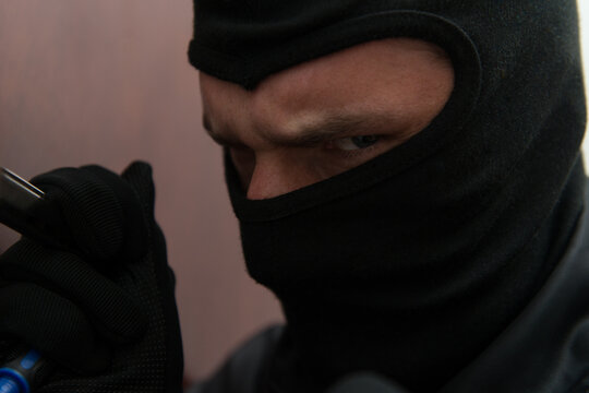 Close-Up Of A Thief In The Mask