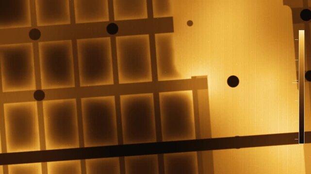 Thermal Camera Infrared View of Heat Spreading Through a Lattice Heat Sink Structure, Seamless Loop in calm brown tones