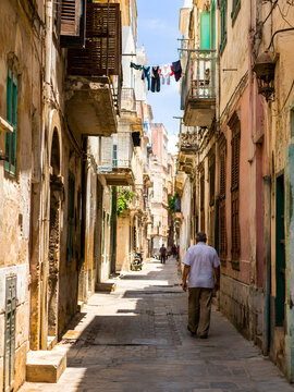 Narrow Alleyway In Historic Alexandria Old Town Egypt