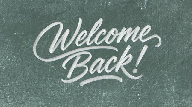 Back To School: Welcome Back Chalkboard Lettering Animation