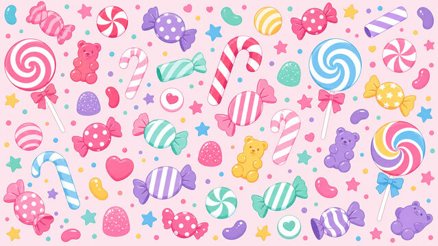 seamless pattern with candy