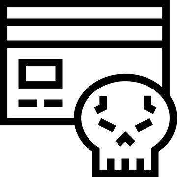 Credit Card Scam Outline Icon
