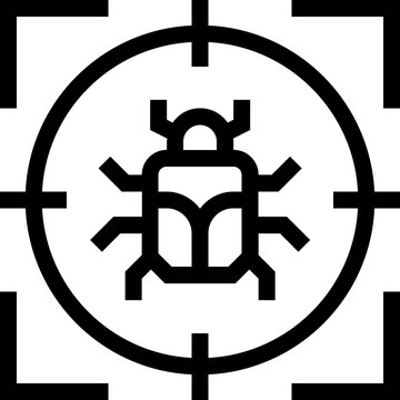 Antivirus Target Outline Icon
