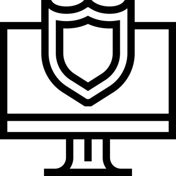 PC Shield Outline Icon
