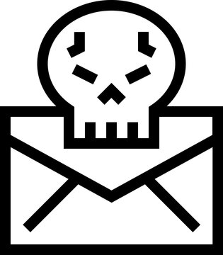 Virus Email Outline Icon
