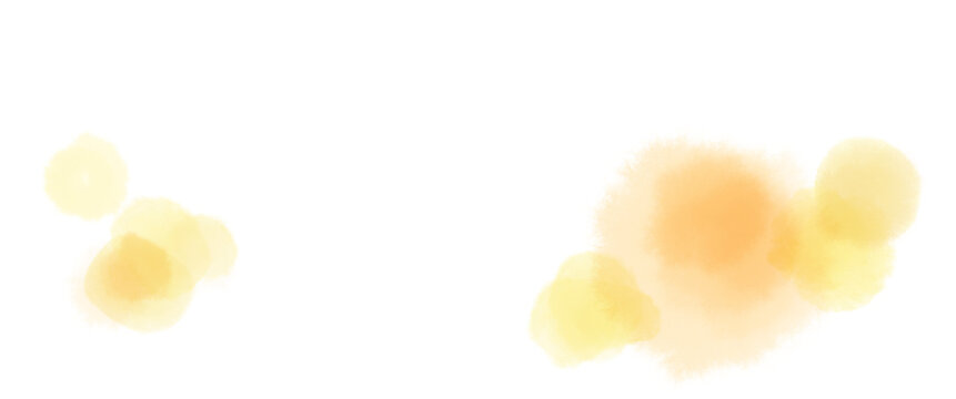 Soft Watercolor Light Spots Texture in Yellow and Gold on White Background