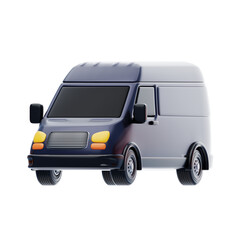 3D Dark Grey Panel Van © Ibrahim