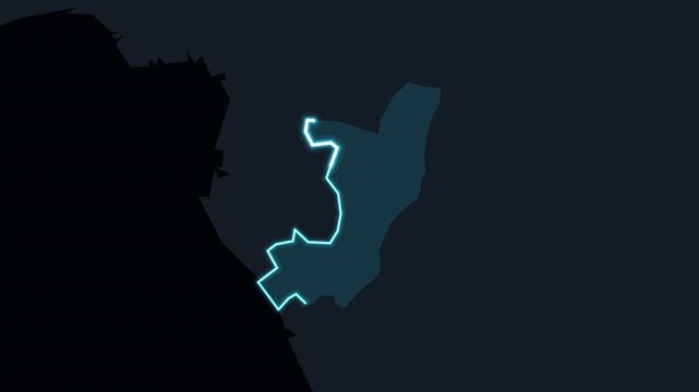World Map Camera Zoom Highlights Republic of the Congo in Digital Animation
