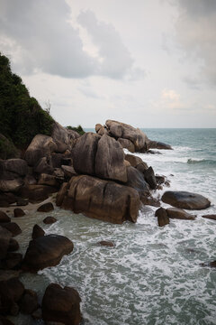 rocks and sea