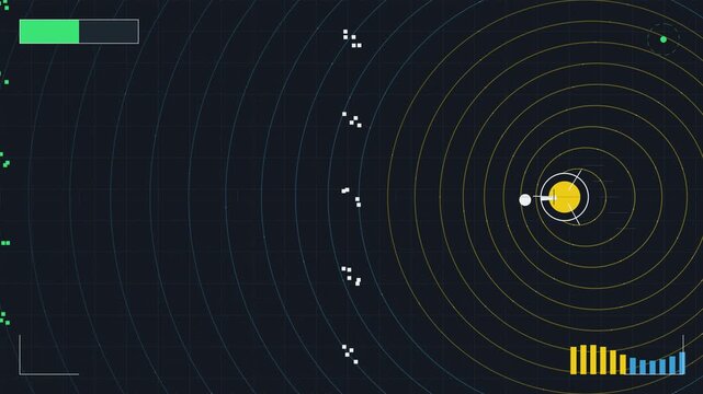 Doppler effect animation with concentric wave propagation