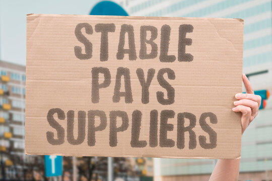 "Stable Pays Suppliers" Firms use stablecoins for vendor settlements globally. VENDOR. SETTLEMENT. GLOBAL. SUPPLY. CHAIN.