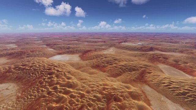 Circular aerial shot of Liwa Desert Dunes. Abu Dhabi. United Arab Emirates