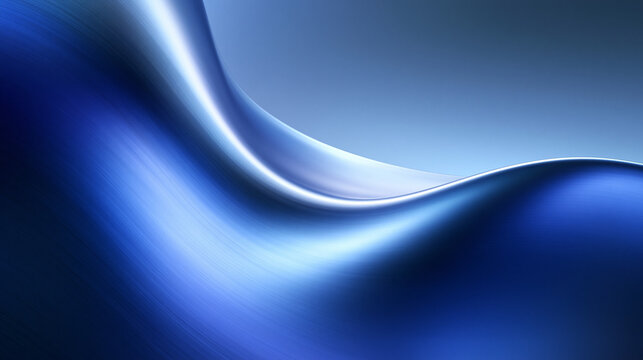 Smooth Abstract Blue Wave Metallic Texture Background