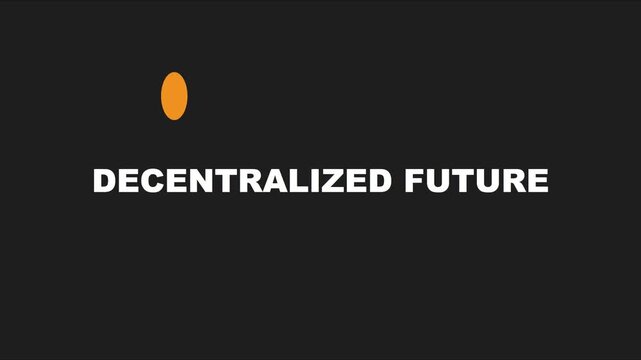 Decentralized future: minimalist motion concept for blockchain, cryptocurrency, and web3 technology innovation animation 4k