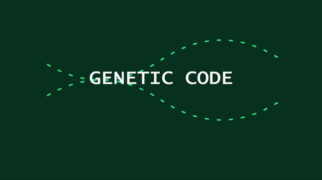 Genetic code motion animation with dna helix structure for science and biotechnology research presentations 4k