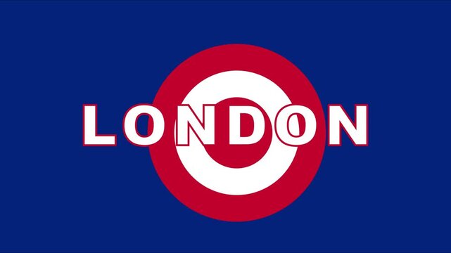 London underground roundel animation: iconic transport symbol for travel and city branding 4k tube