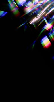 Angled lights shining in a precious gem for brilliant colors and a sparkling aura of luxury. Beaming light reflection creating a visual effect of glamorous dazzling rainbows for soft dreamy lighting.